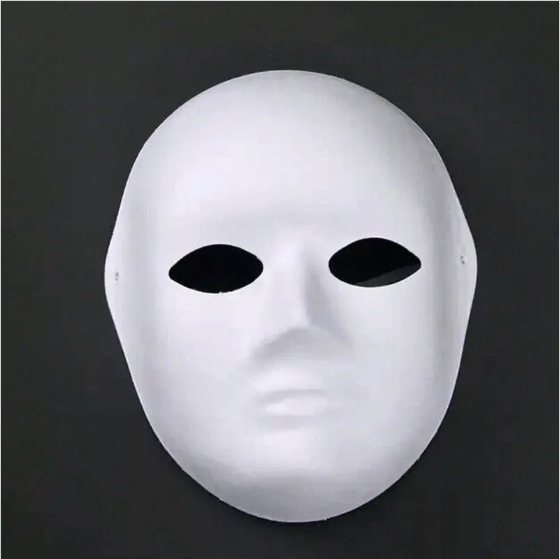 Adults Women Men White Pulp Mask DIY Self Drawing Blank Face Masks Cosplay Props Party Dress Decoration Halloween Christmas|decorative