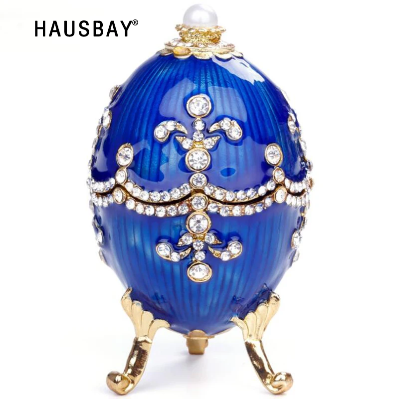 Европейская металлическая коробка яйцо для ювелирных изделий Faberge домашнее