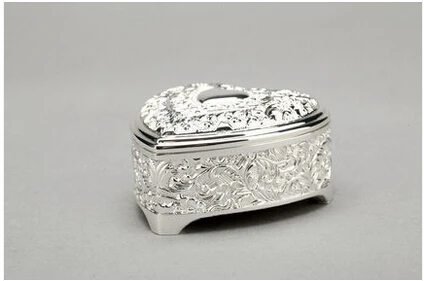 silver plated fashion Heart-shaped wedding decoration ring box jewelry boxes display holder Z011 | Дом и сад