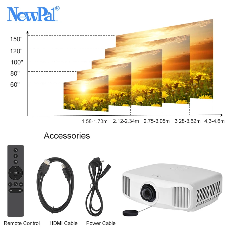 Newpal X8000 DLP проектор 3300 люмен Full HD Android WI FI дома Бизнес 3LCD Кино Proyector|business projector|dlp