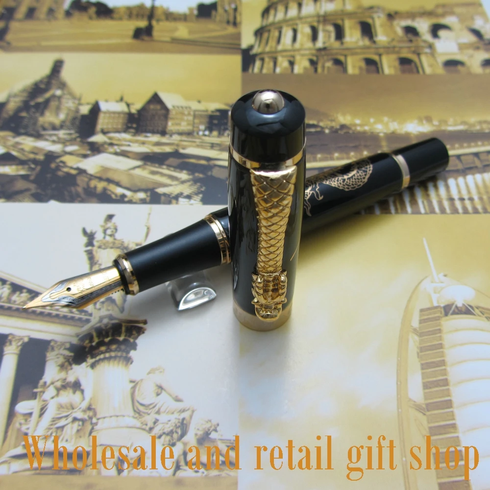 JINHAO K600 гравировка Дракон и дракон клип авторучка металлическая подарочная ручка