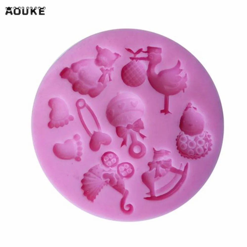 DIY Baking Tools About Cartoon Shape Liquid Silicone Cake Mold/Pastry Mould/Jello Pudding/Chocolate Molds/Ice Cube/Soap Molds | Дом и сад