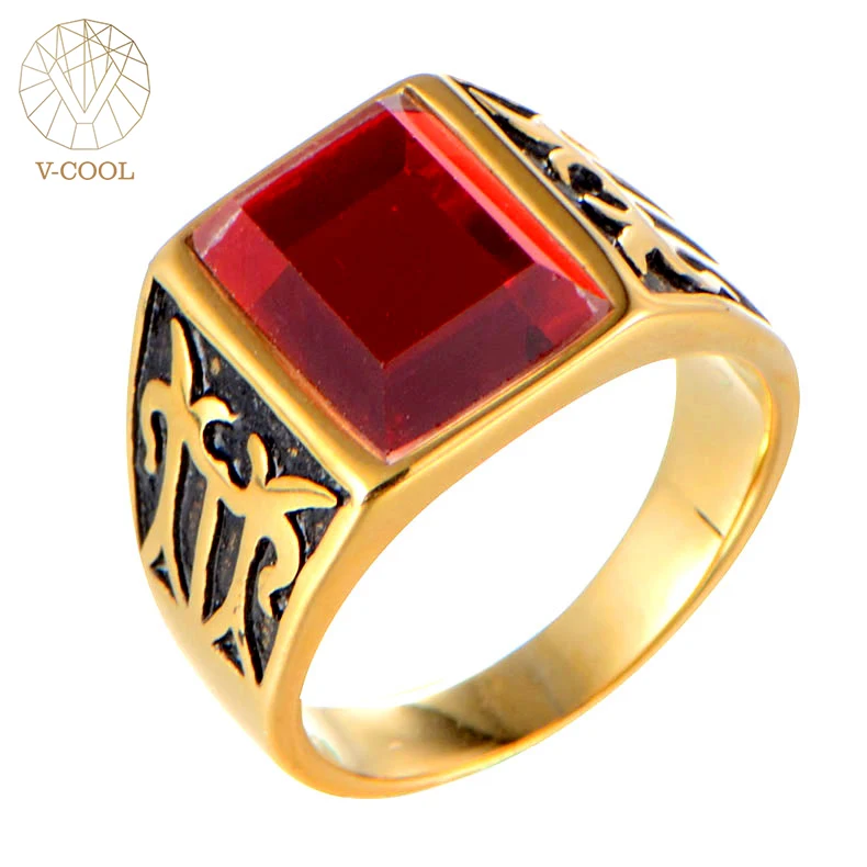 Обувь для мальчиков модные кольца ювелирные изделия камень cz Нержавеющая сталь