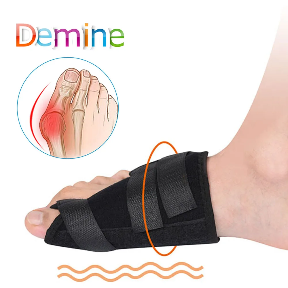 

Demine Hallux Valgus Orthotic Pads Flexible Big Toes Bunion Separator Corrector Pre / Post Surgery Foot Care Orthopedic Inserts
