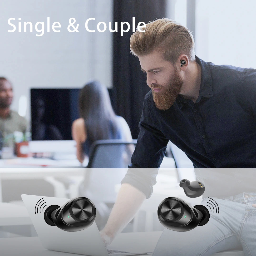 Tws mini bluetooth настоящие беспроводные наушники 3D стерео бас Беспроводные наушники с зарядным устройством шумоподавление игровая гарнитура