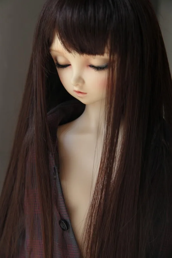 Парики для кукол BJD темпераментные парики 1/3 1/4 1/6 DD SD MSD YOSD длинные прямые черные высокотемпературные из