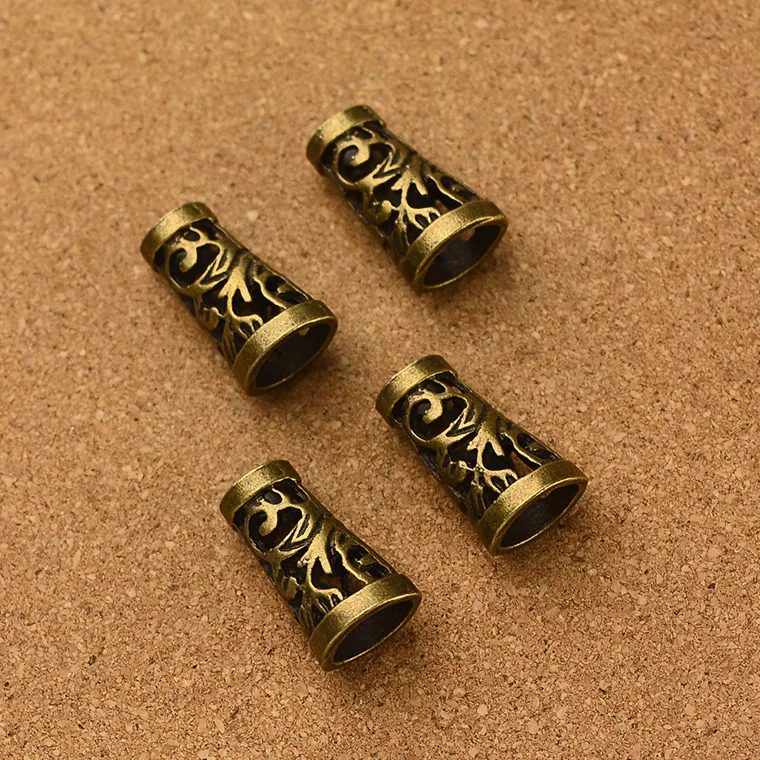 Оптовая продажа винтажная круглая бронзовая крышка с цветами в античном стиле 70