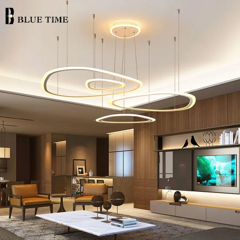 Поверхностного монтажа Современные светодиодные люстры дома светильники Whhite Led