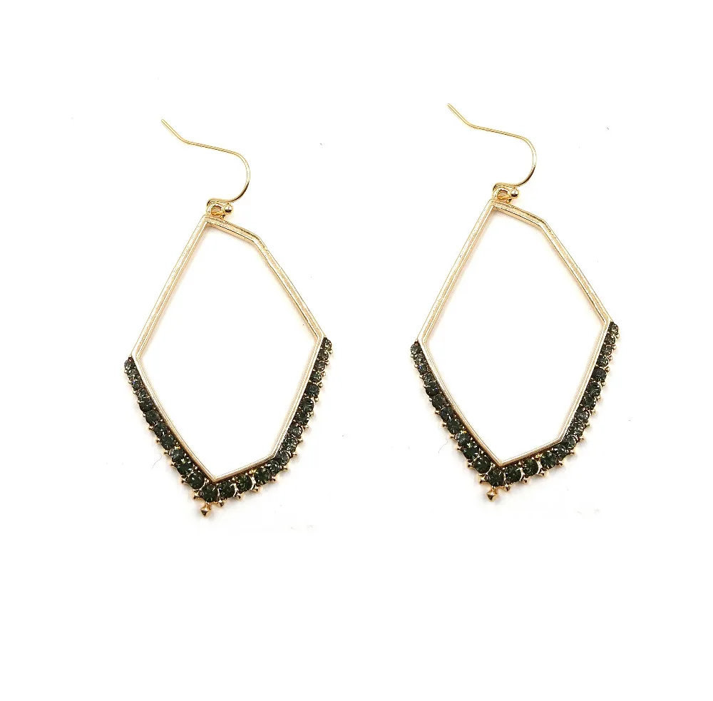 Новинка 2019 модные геометрические серьги подвески с кристаллами для