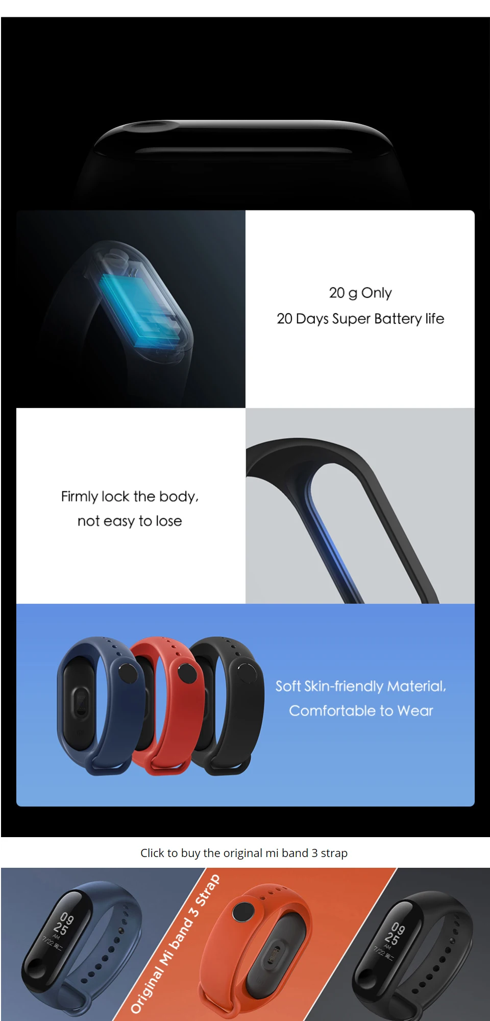 Xiaomi Mi band 3 NFC версия 0,7" OLED большой сенсорный экран новые умные браслеты браслет