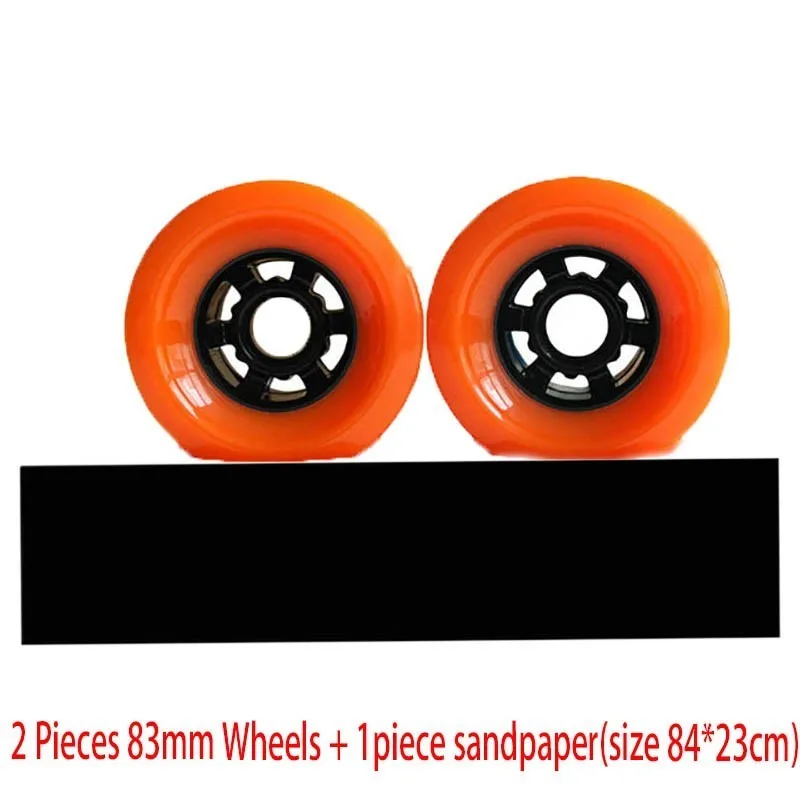 wheels with sandpape Новое поступление DIY 80 мм 87 мм 83 мм 90 мм 97 мм скейтборд колеса для SHR78A красный цвет PU колеса мягкие устойчивые лонгборд колеса - Color: wheels with sandpape