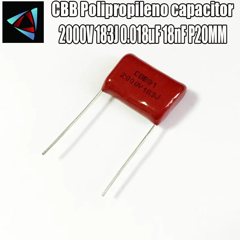 4 шт 2000 V 183J 2KV 0,018 мкФ 18nF P20MM конденсатор из полипропиленовой пленки шаг 20 мм