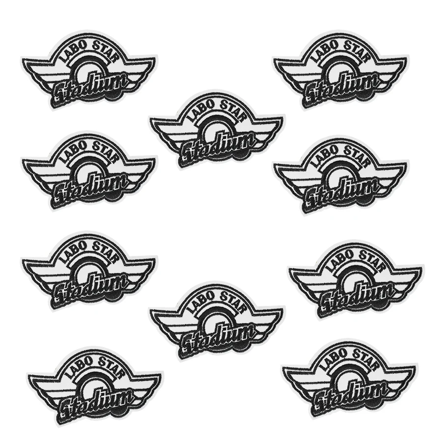 10 шт. значок для стадиона черно-белая нашивка вышивка одежды куртки аппликация с