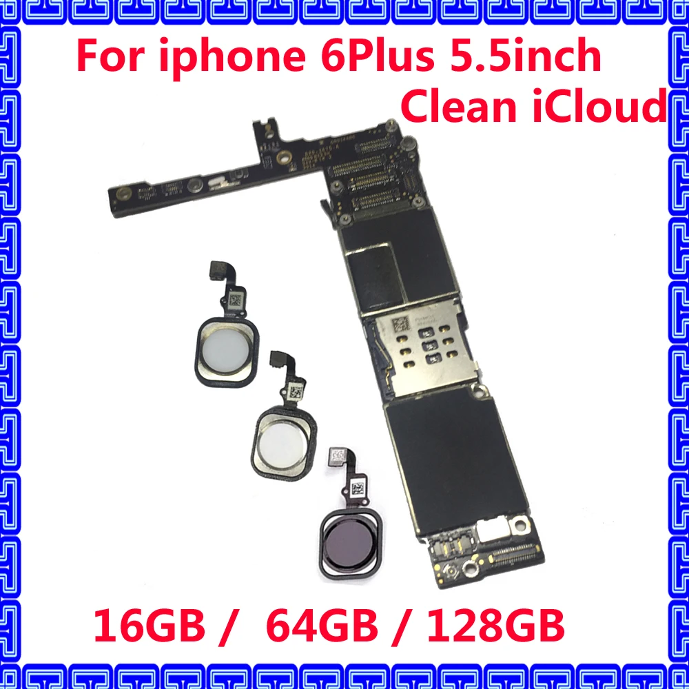 Чистая разблокированная материнская плата iCloud для iphone 6 Plus 16 Гб 64 128 ГБ