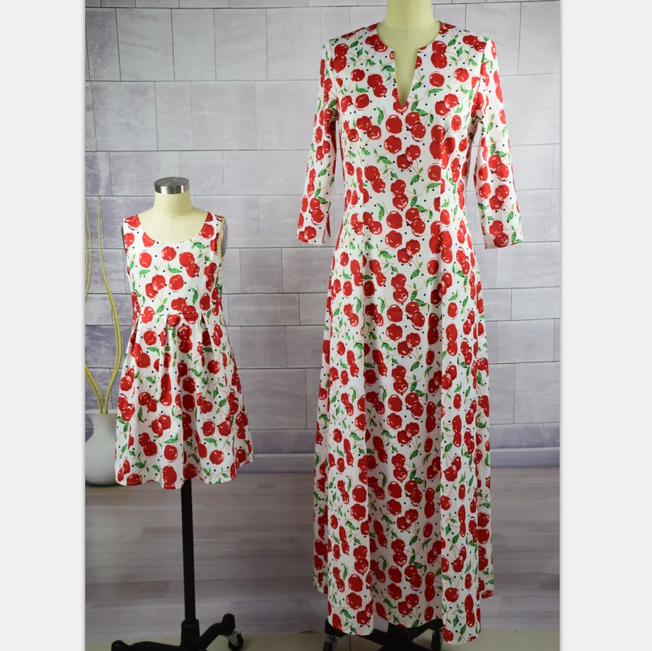 2018 новое платье с длинными рукавами в европейском и американском стиле принтом