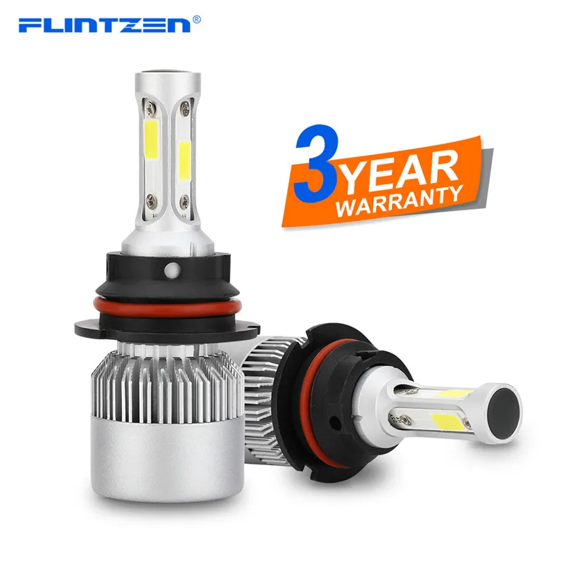 Flintzen H4 H7 H11 H1 H3 9005 9006 COB Автомобильные светодиодные лампы для передсветильник фар