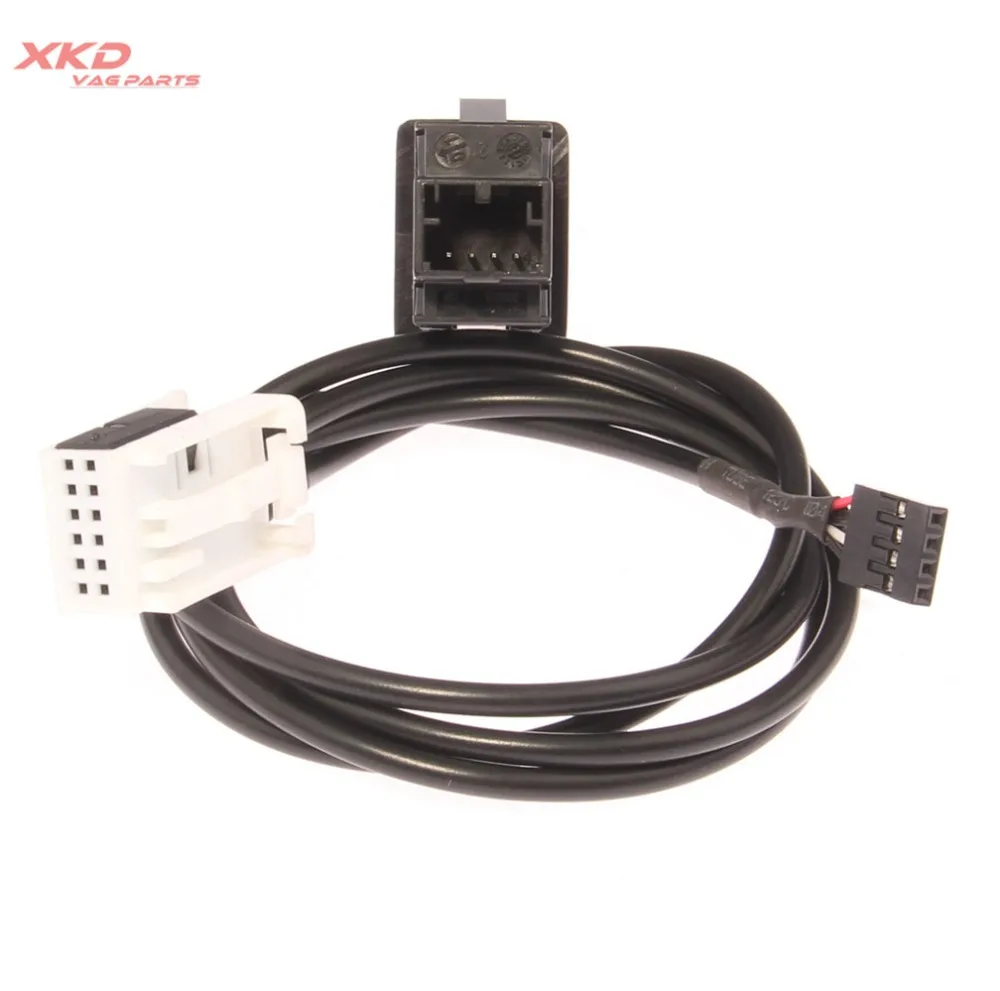OE подлокотник AUX in Socket &amp Cable Set для V-W Golf G-TI J-etta Passat Tiguan T-ouareg Polo Tpuran | Автомобили и