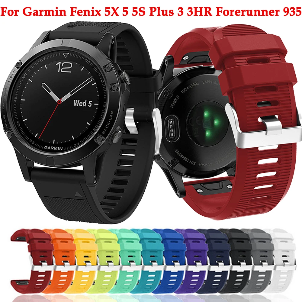 26 22 20 мм ремешок для наручных часов Garmin Fenix 5X 5 5S плюс 3 3HR Forerunner 935 браслет Quick Release