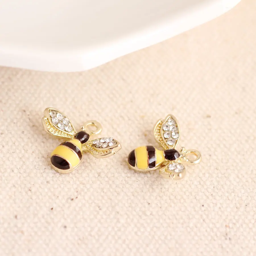 10 шт./лот Очаровательные Подвески в виде носорога пчелы сплав подвеска подходит