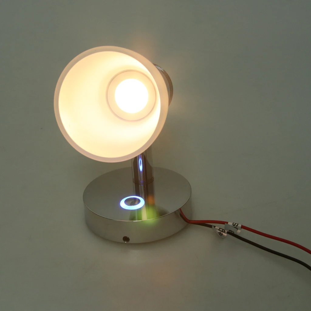 3W Touch Dimming LED Bedside Reading Lamp Headboard Wall Mount White | Автомобили и мотоциклы