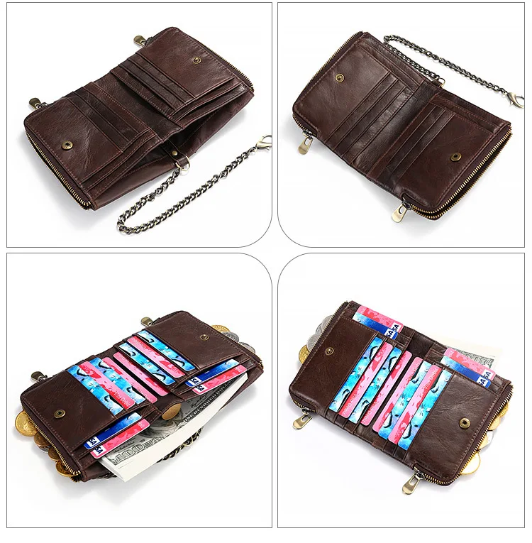 Бумажники из натуральной кожи для мужчин и женщин короткий кошелек на молнии с