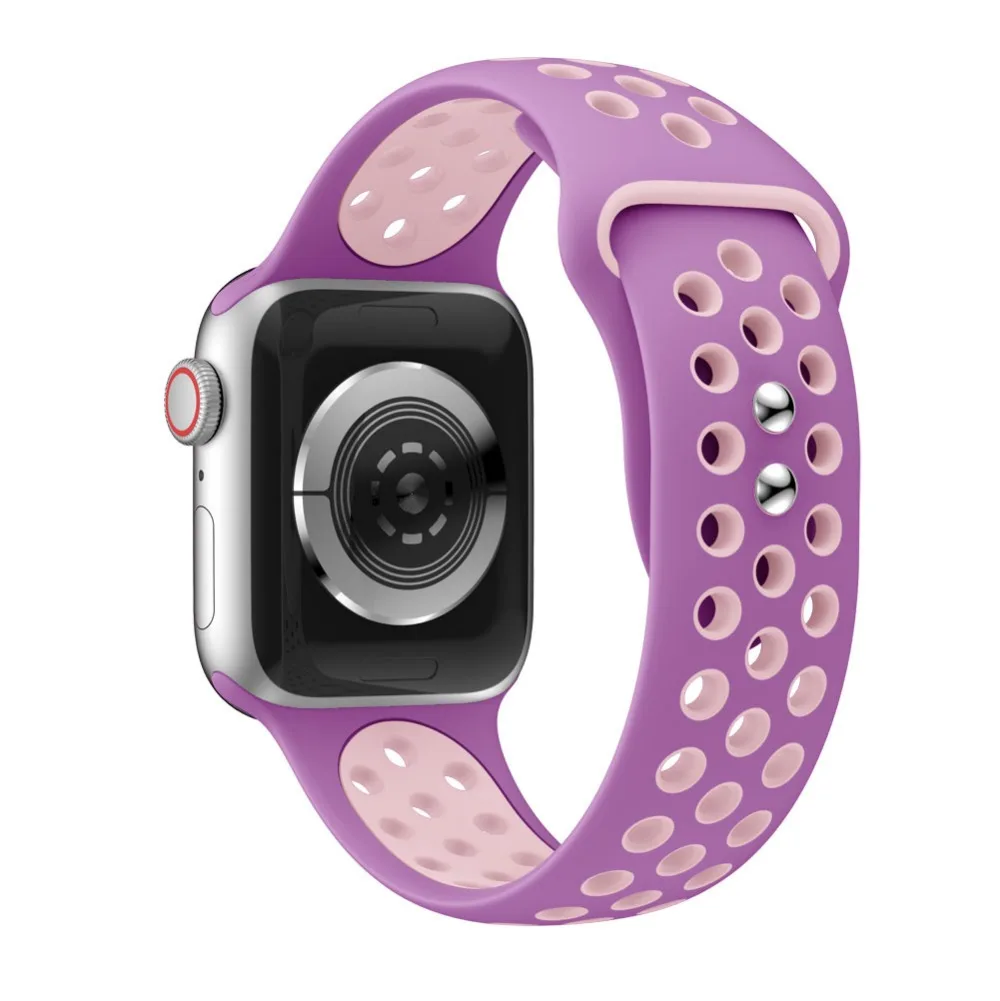Удлиненный силиконовый сменный спортивный ремешок для Apple Watch Band 38 мм 40 мм 42 мм 44 мм браслетный ремешок для часов для iWatch Series 4/3/2/1