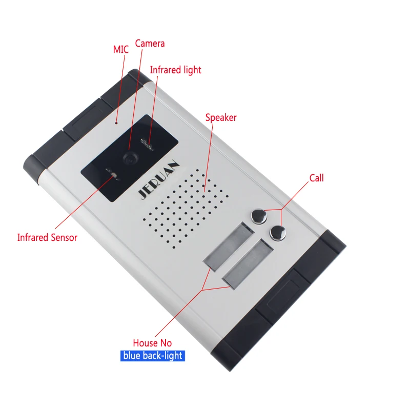 JERUAN new 7 inch color video door phone 2 Golden Monitor 1 HD Camera Apartment 1V2 Doorbell+RFID Access Control+FREE SHIPPING |