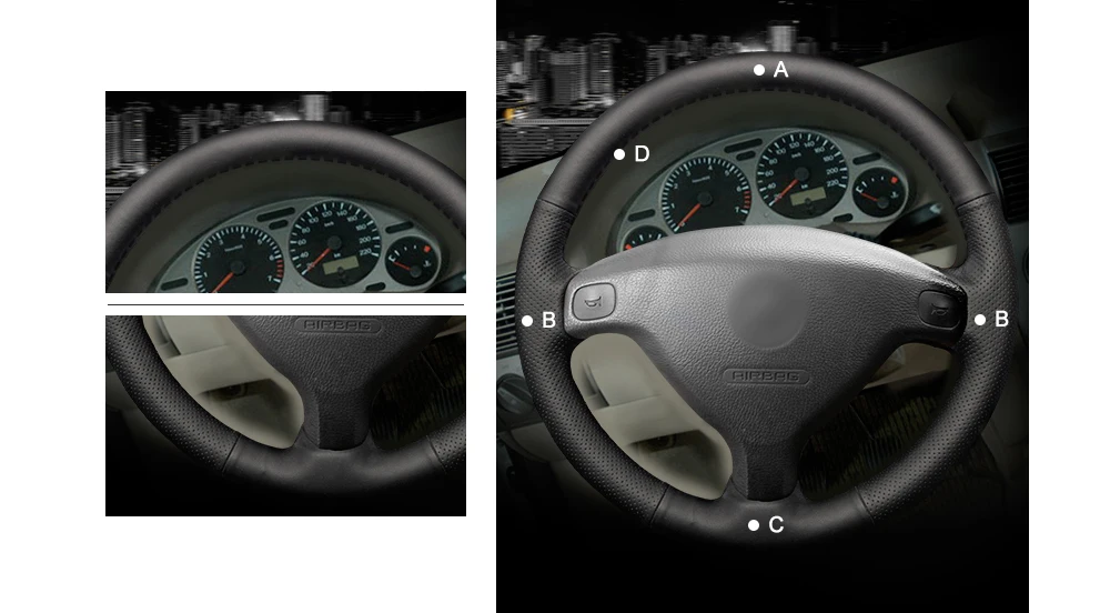 MEWANT черный чехол рулевого колеса автомобиля из натуральной кожи для Opel Astra(G) 1998-2004 Zafira(A) 1999-2005 Agila(A) 2000-2004