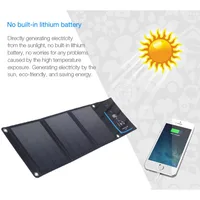 18W Foldable Solar Charger with Dual USB Port Solar Panels Voltage Current Display Climbing Hiking Cell Phone Charger