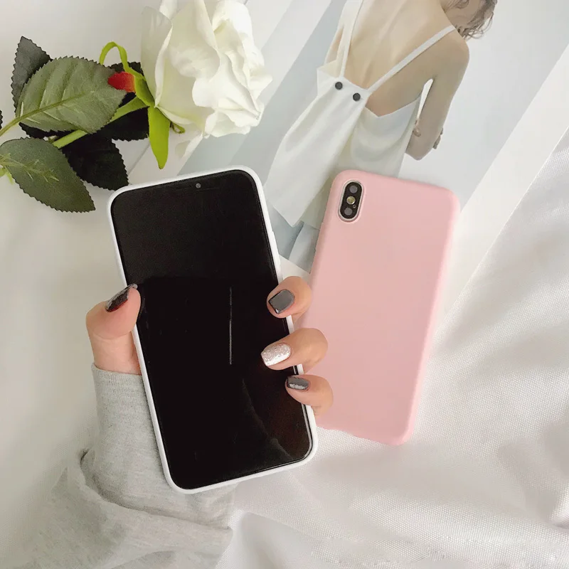 TIZMYIL 2019 Телефон чехол для iPhone 7 6 6s 8 X Plus XR XS Max простой сплошной цвет Ультратонкий