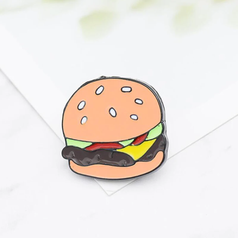 Креативная брошь в форме курицы гамбургера ног для женщин милый металлический