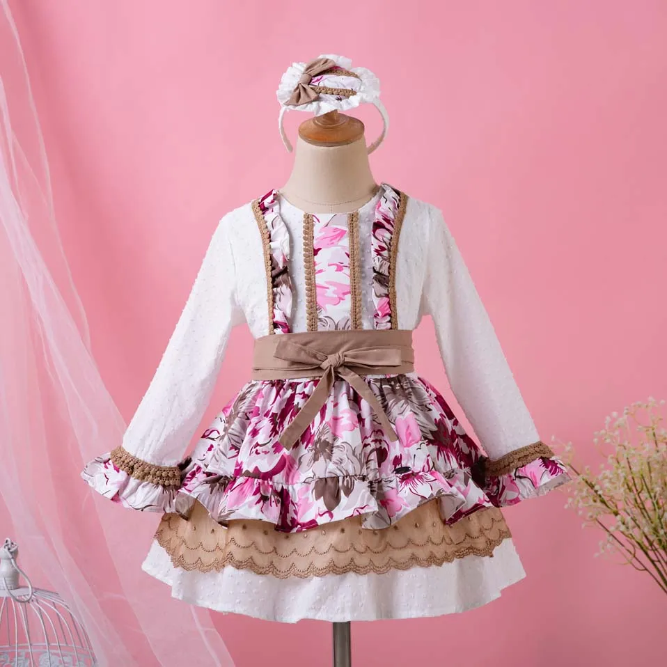Pettigirl/Эксклюзивное платье для девочек детское в стиле ретро винтажная одежда