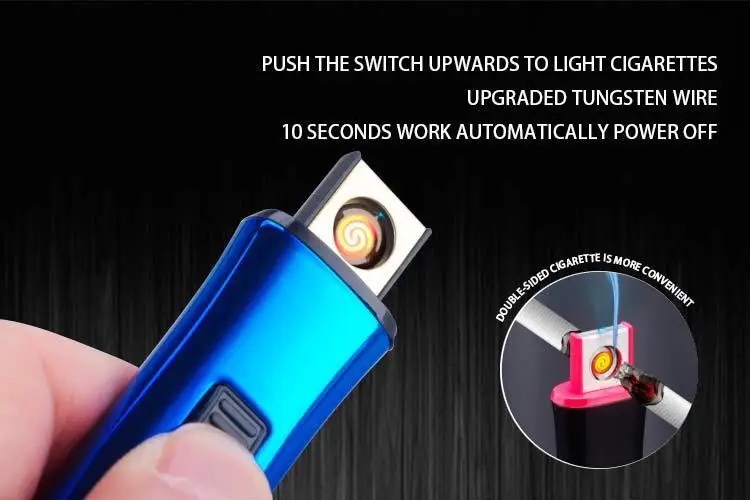 Перезаряжаемая USB электрическая электронная зарядка прикуриватель бездымный двухсторонняя сигарета