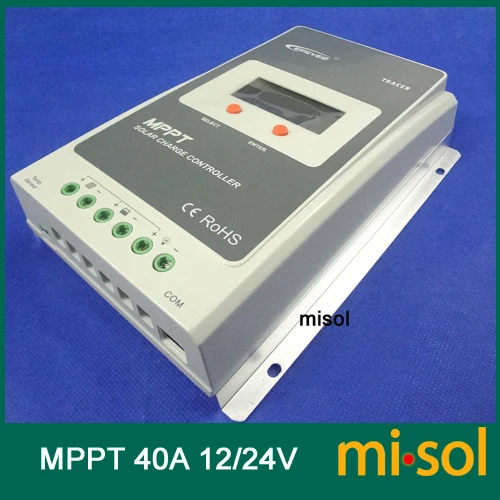 Tracer MPPT солнечный регулятор 40A с дистанционным измерителем 12/24 в контроллер
