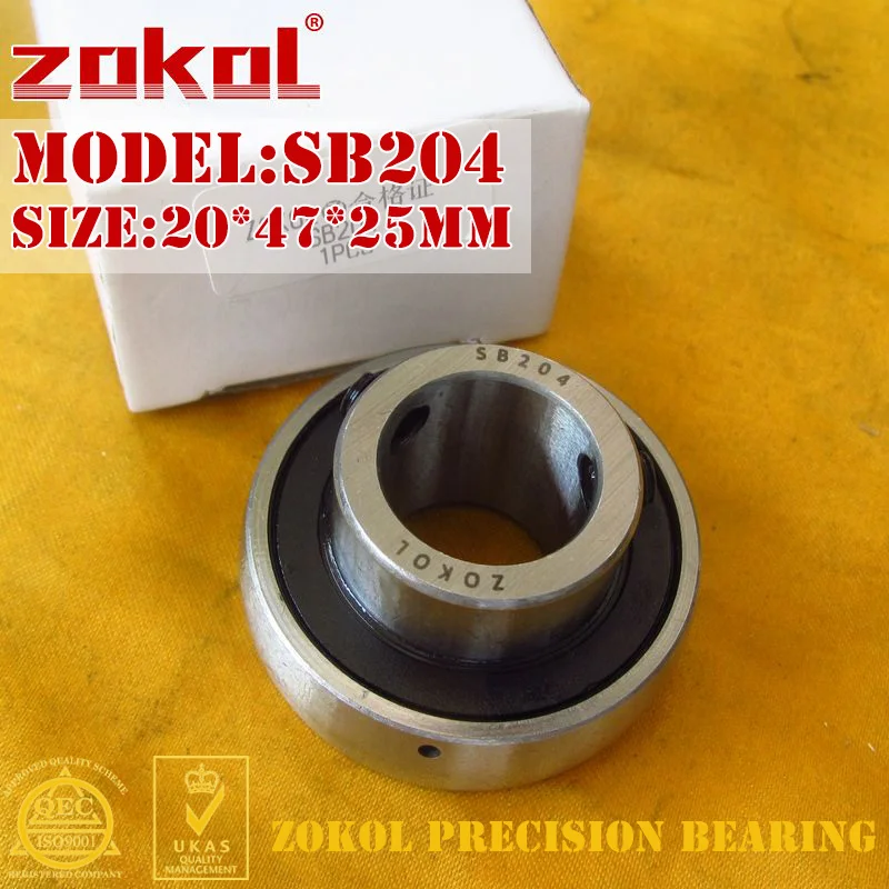 Подшипник ZOKOL SB204 90204 подшипник Блока Подушки 20*47*25 мм|bearing bearing|bearing ballbearing 20 |