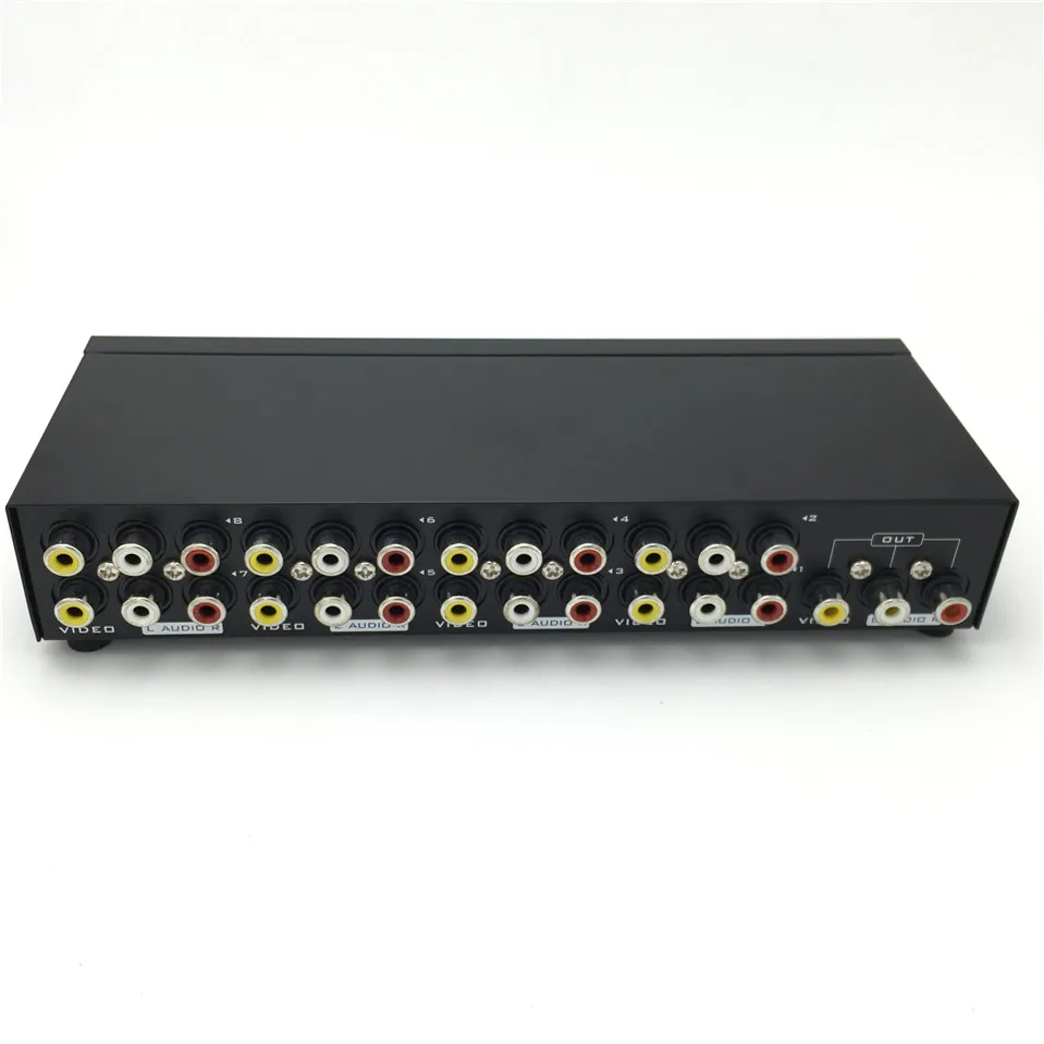 Smileango 8 портов композитный 3 RCA Видео Аудио AV Переключатель коробка селектор 8 в 1 из 8x1 для HDTV ЖК-проектор DVD