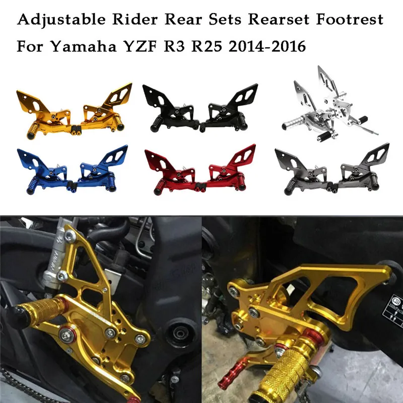 CARPRIE педали для ног 2 шт. CNC Алюминиевые Регулируемые задние наездники Rearset
