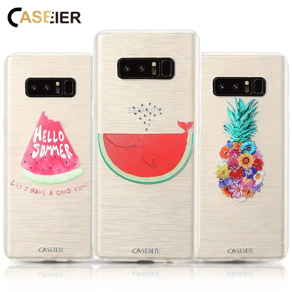 CASEIER 3D Fruit Case For Samsung S8 Plus S6 S7 Edge Cases Soft Silicone Cover Note 8 Pone Shell |