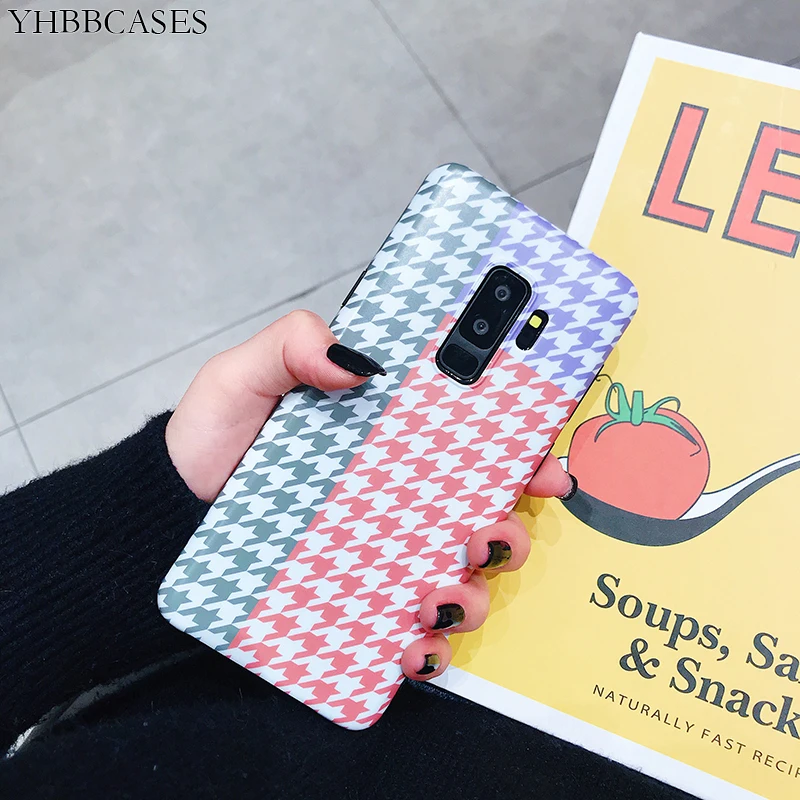 Yhbbcases модные разных цветов с рисунком гусиные лапки телефонные чехлы для samsung Galaxy