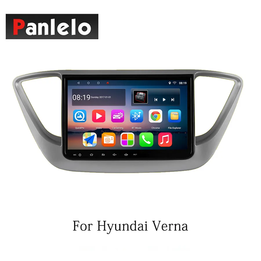 Verna Panlelo Android 7,1 навигация для hyundai Avante IX25 IX45 Verna Tucson Mistra Elantra стерео зеркало Llink сенсорный экран - Цвет: Verna