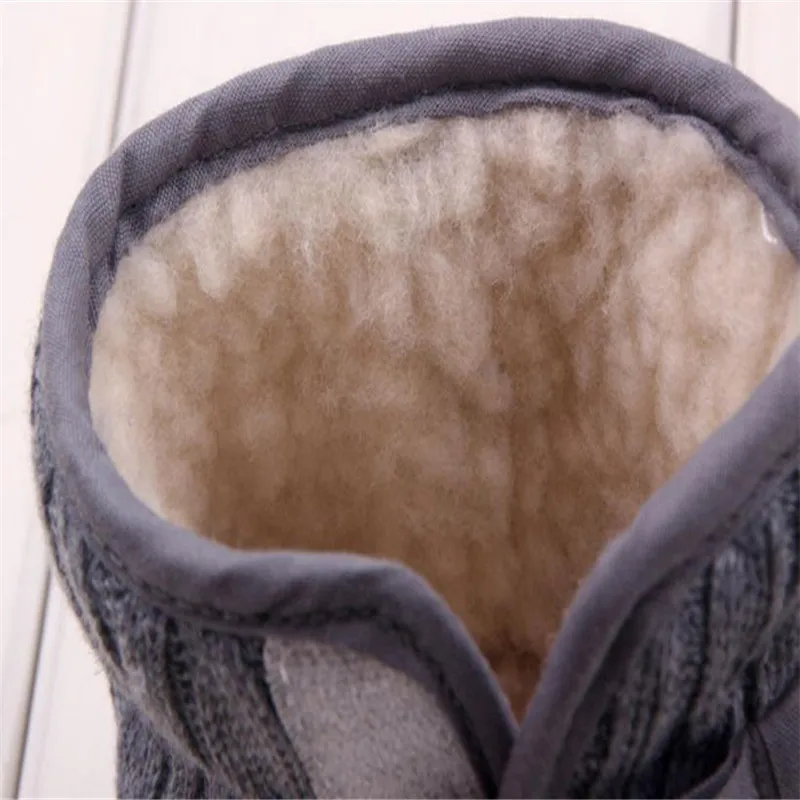 Дети wintershoes для девочек зимние детские ботинки бантом мягкая подошва теплые зимние сапоги botas para neve feminina