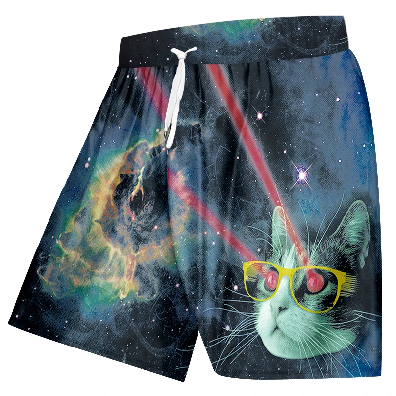 OGKB мужские горячие спортзалы животные 3D принт звездное небо кошка красивая