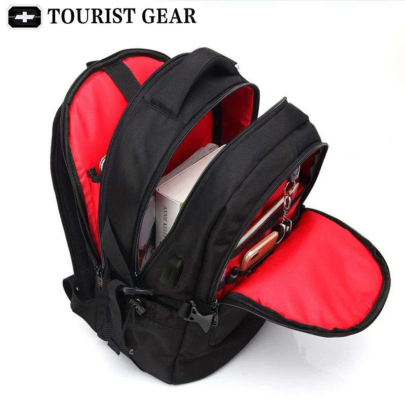 Mochila usb мужская дорожная сумка мужской швейцарский рюкзак wo водонепроницаемый с