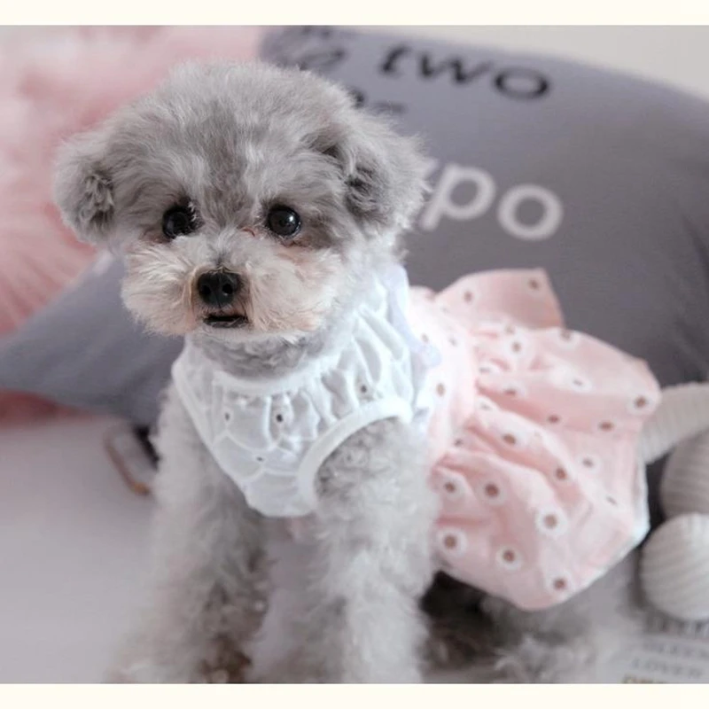 Розовая Цветочная забавная Одежда для собак крутой костюм собаки щенка Новое