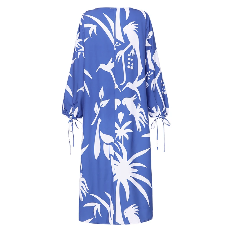 Bohemian Maxi Long Dress VONDA 2020 Sexy Half Sleeve O Neck Dresses Casual Loose Party Beach Printed Sundress Robe Femme Vestido | Женская