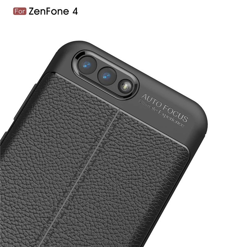 Силиконовый чехол с полосками личи для Asus Zenfone 4 ZE554KL рисунком из кожи ТПУ ze554kl etui tok