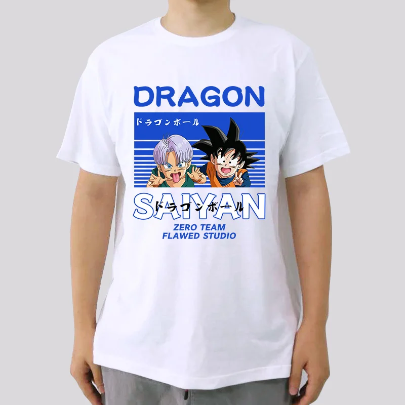 Индивидуальные футболки Dragon Ball Z Goku летняя повседневная хлопковая футболка с