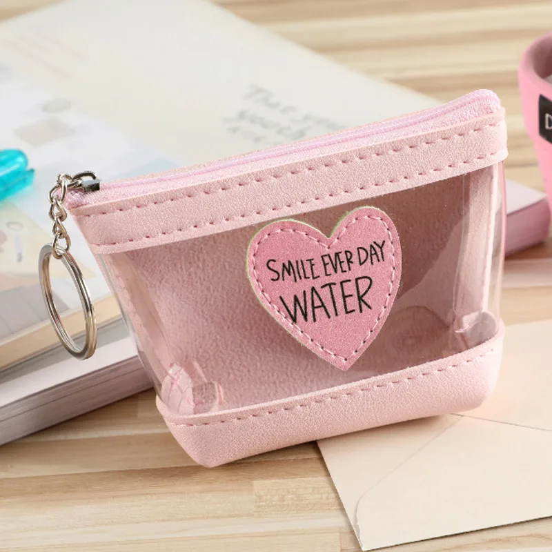 2018 New Cute Sweet Coin Purse Jelly Transparent Coins Wallet Key Lipstick Change Storage Bag WML99 | Багаж и сумки