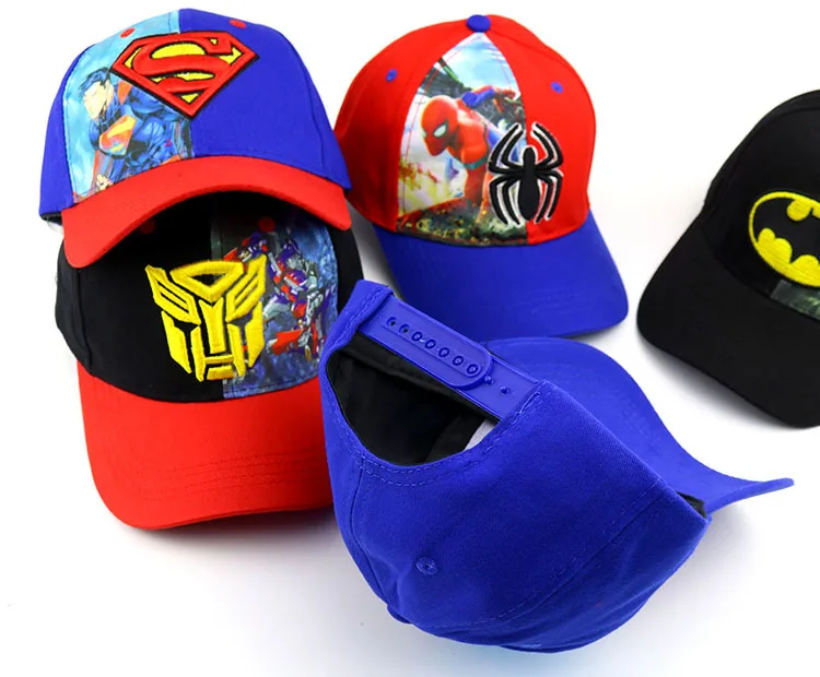 Супермен железный человек паук детские бейсболки модные Snapback мальчиков девочек