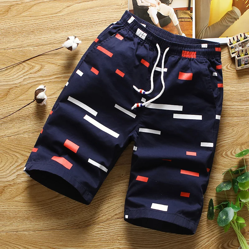 2018 новые мужские хлопковые шорты с принтом в горошек повседневные брюки пляжные